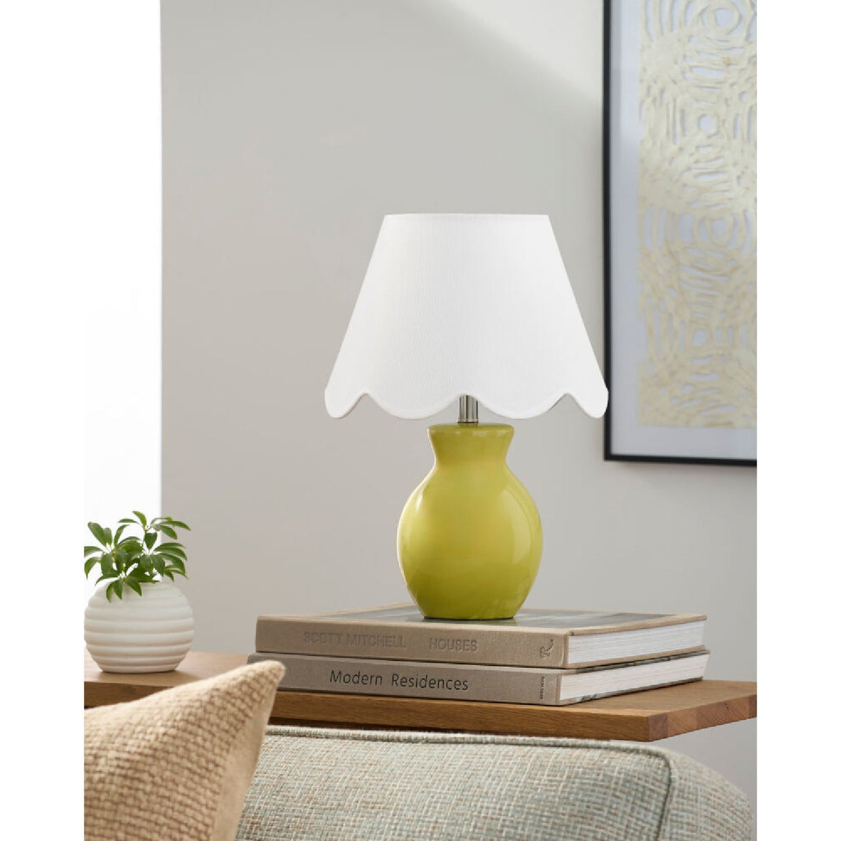 Modern European furniture - Scalloped Edge Accent Table Lamp - www.oroa.com