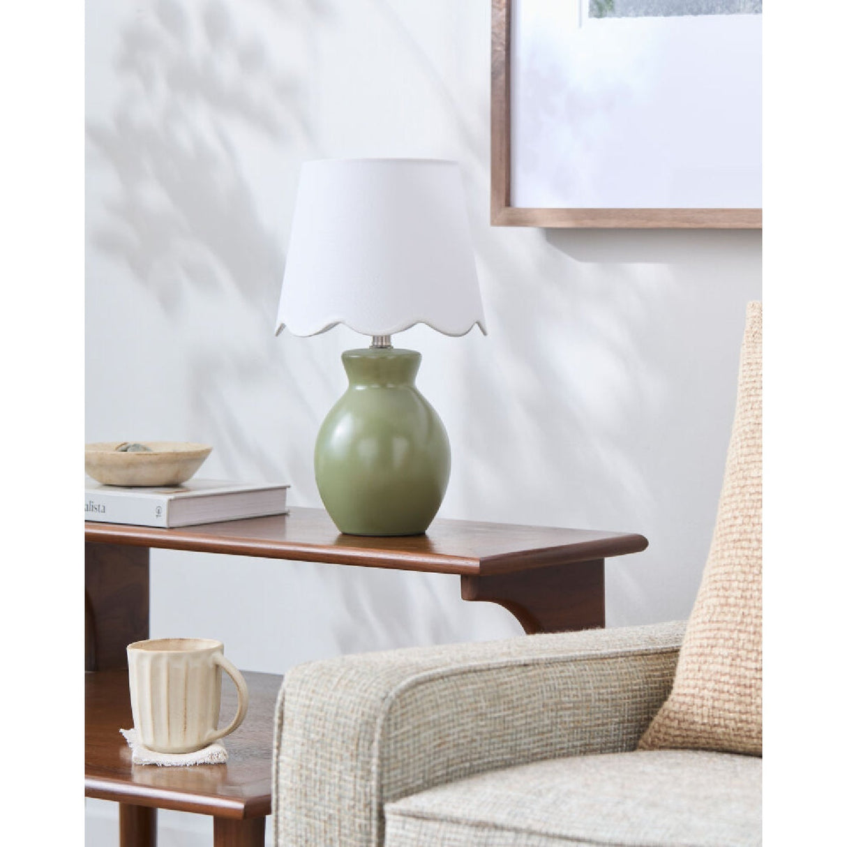 Modern European furniture - Scalloped Edge Accent Table Lamp - www.oroa.com