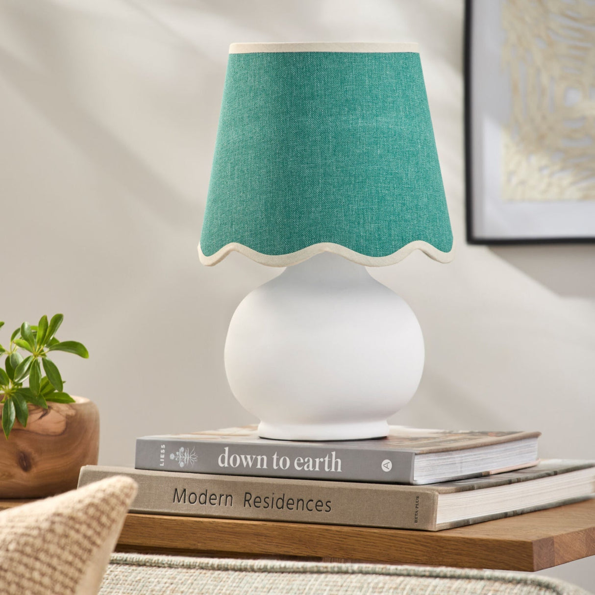 Modern European furniture - Glazed Ceramic Raffia Table Lamp - www.oroa.com