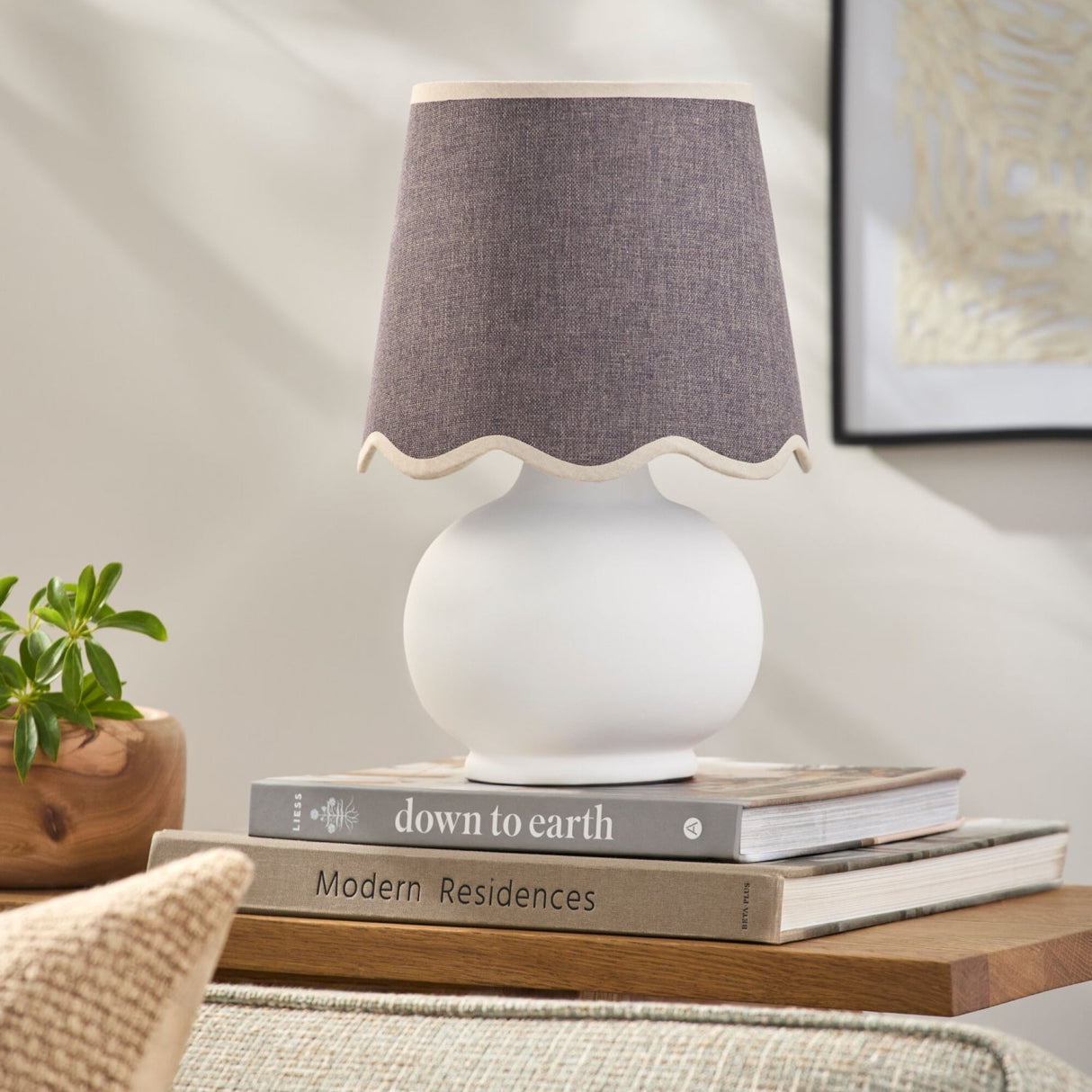 Modern European furniture - Glazed Ceramic Raffia Table Lamp - www.oroa.com