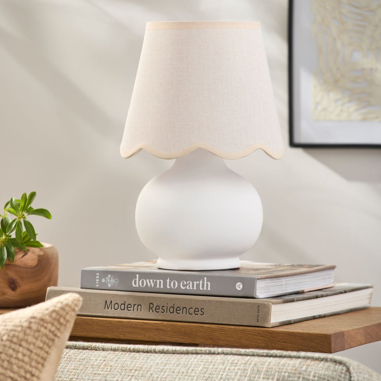 Modern European furniture - Glazed Ceramic Raffia Table Lamp - www.oroa.com