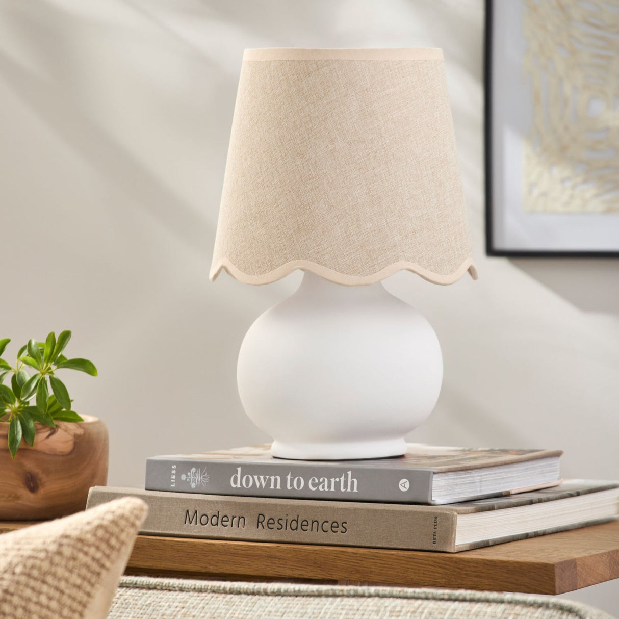 Modern European furniture - Glazed Ceramic Raffia Table Lamp - www.oroa.com
