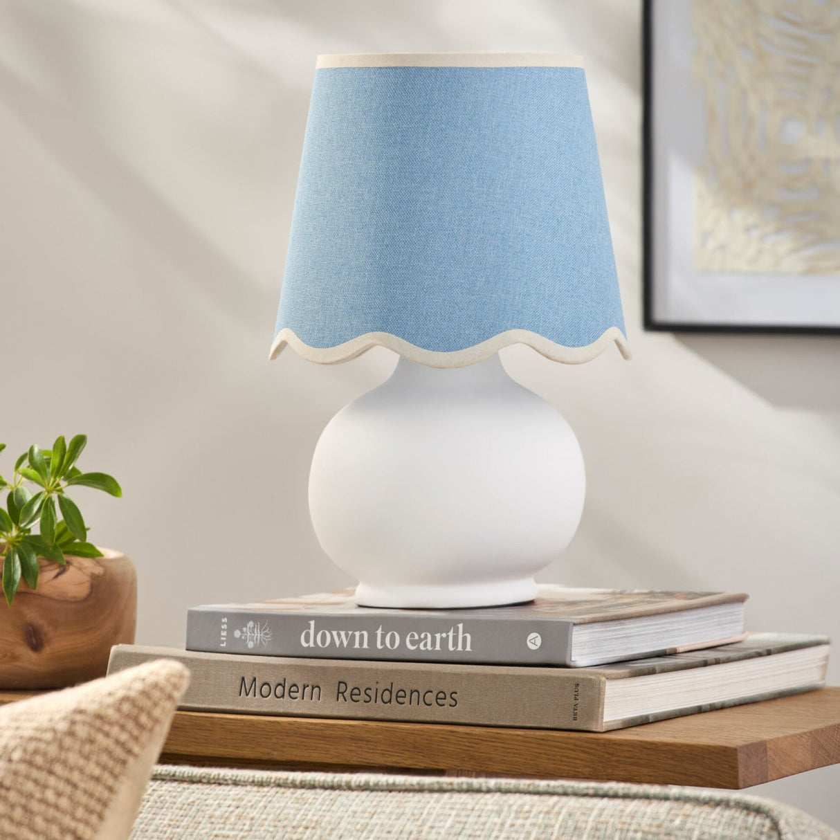 Modern European furniture - Glazed Ceramic Raffia Table Lamp - www.oroa.com
