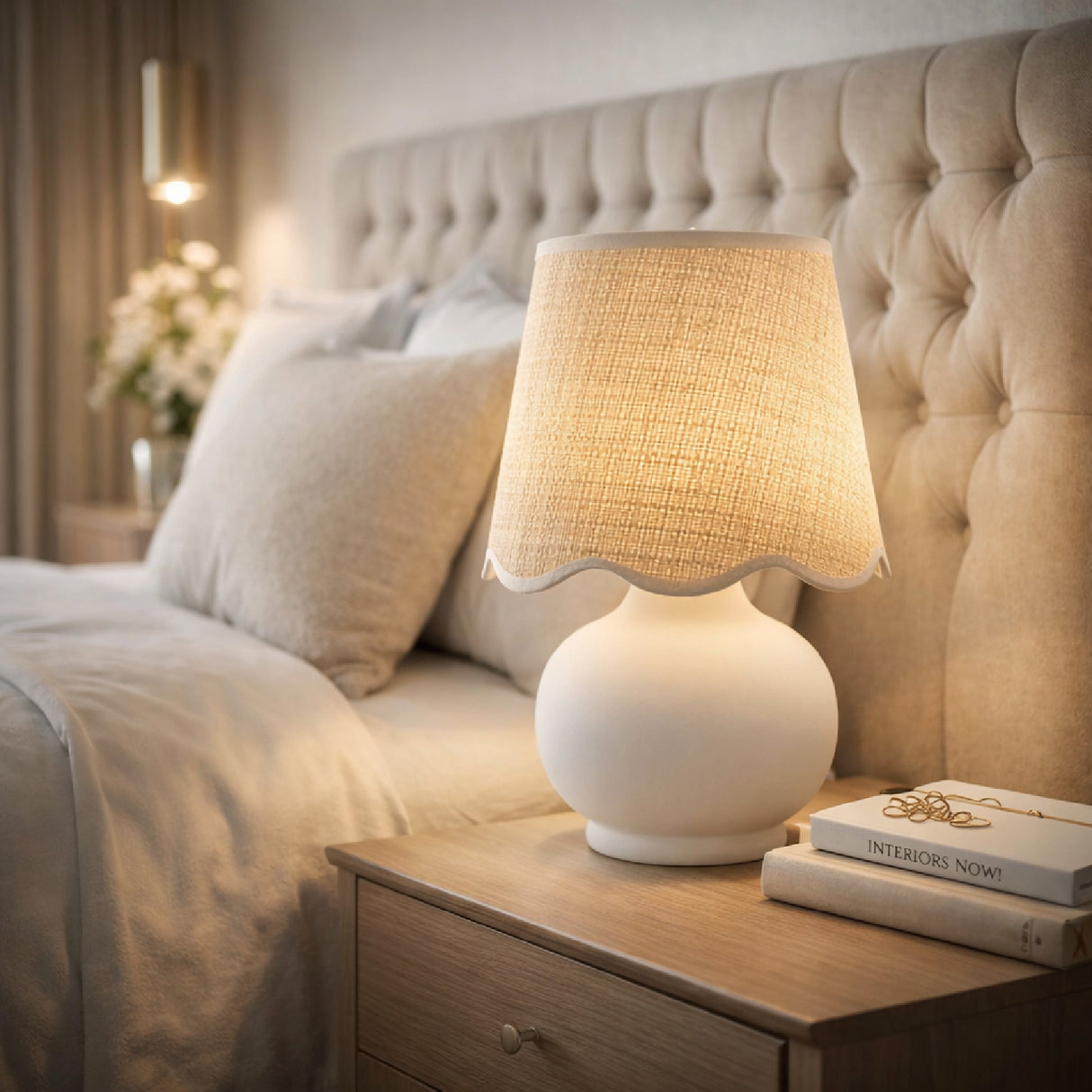Modern European furniture - Beige Raffia Accent Table Lamp - www.oroa.com