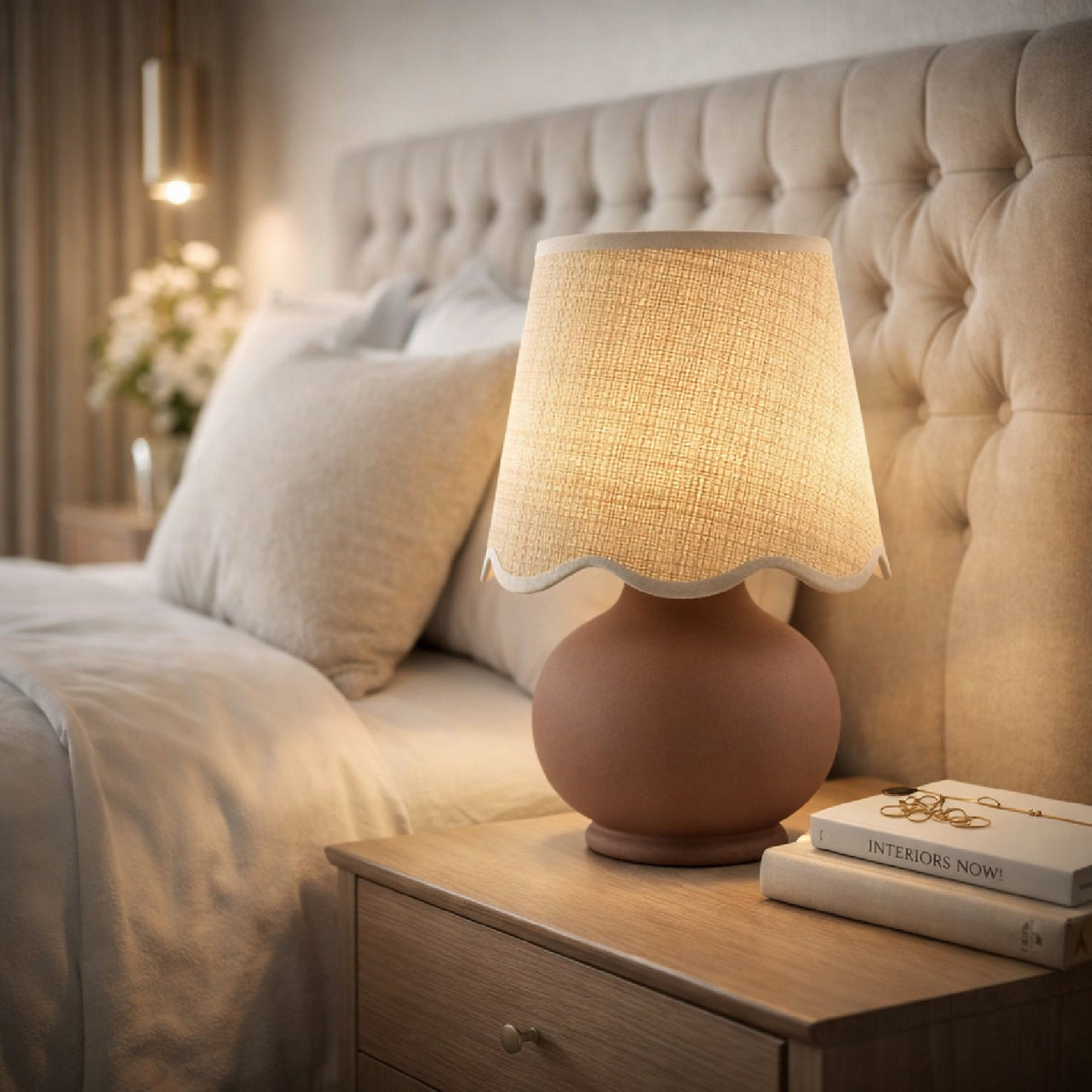 Modern European furniture - Beige Raffia Accent Table Lamp - www.oroa.com