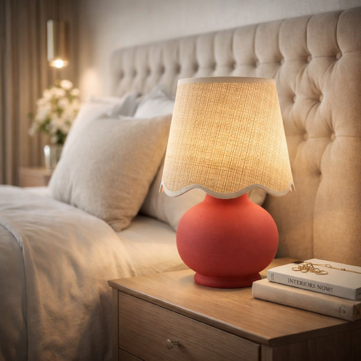 Modern European furniture - Beige Raffia Accent Table Lamp - www.oroa.com