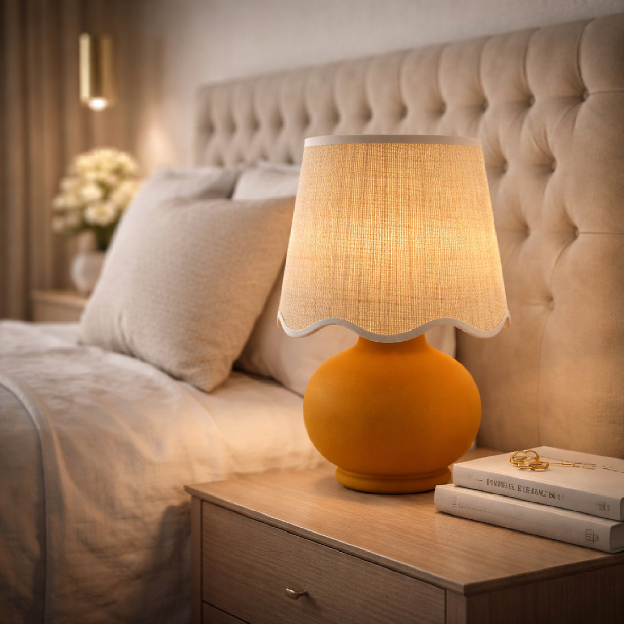 Modern European furniture - Beige Raffia Accent Table Lamp - www.oroa.com
