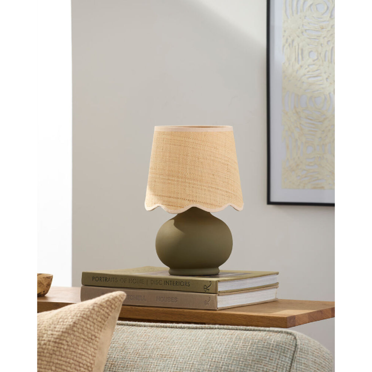 Modern European furniture - Beige Raffia Accent Table Lamp - www.oroa.com
