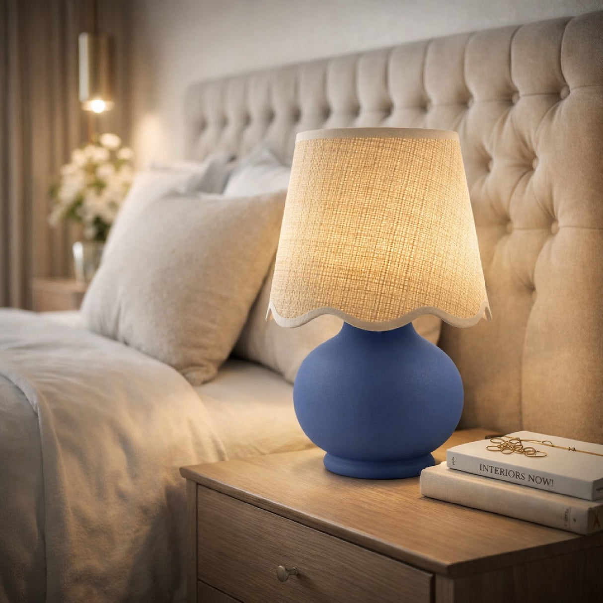 Modern European furniture - Beige Raffia Accent Table Lamp - www.oroa.com