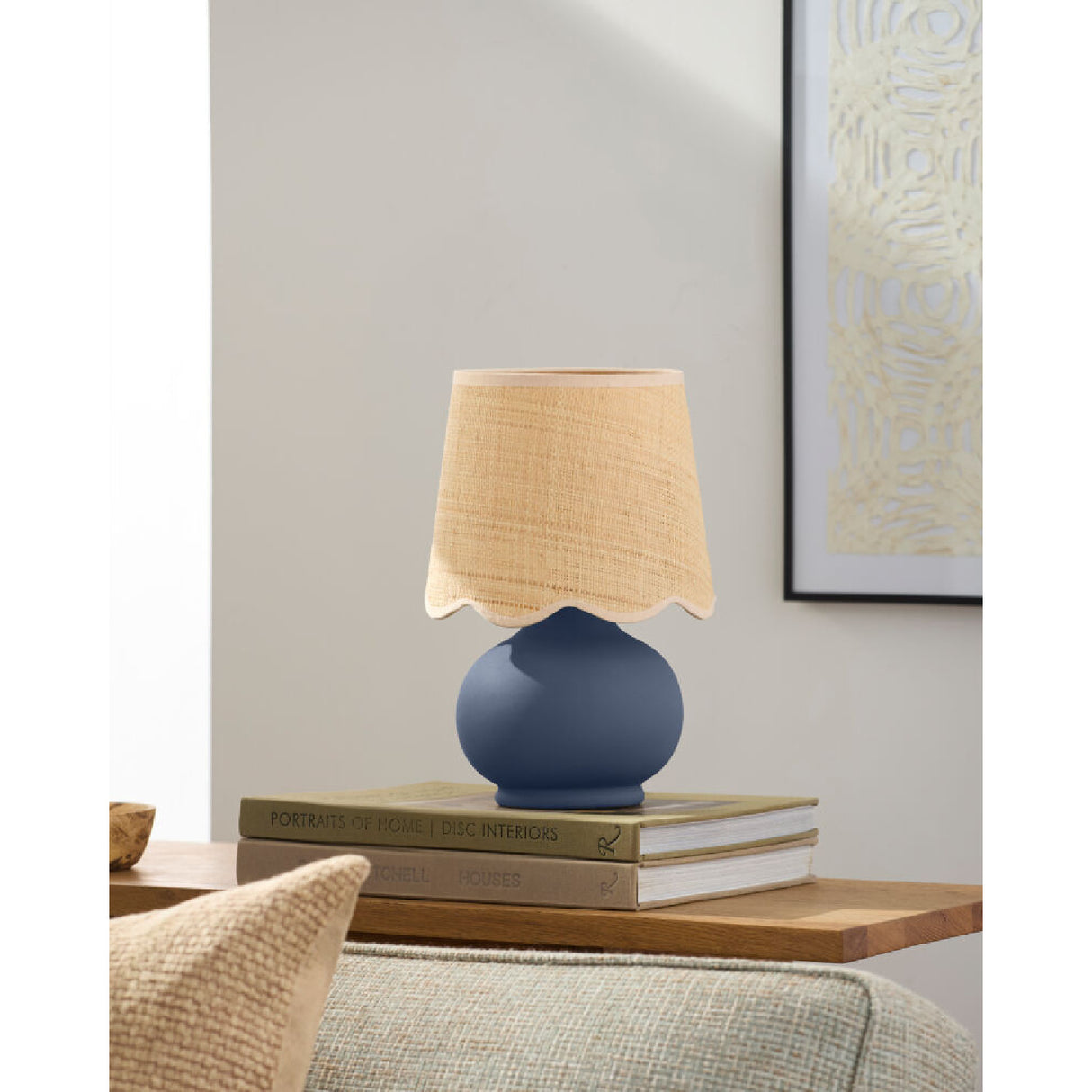Modern European furniture - Beige Raffia Accent Table Lamp - www.oroa.com