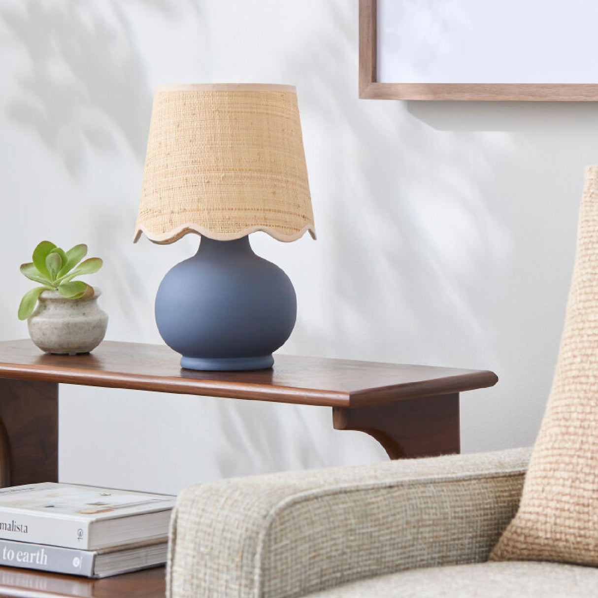 Modern European furniture - Beige Raffia Accent Table Lamp - www.oroa.com