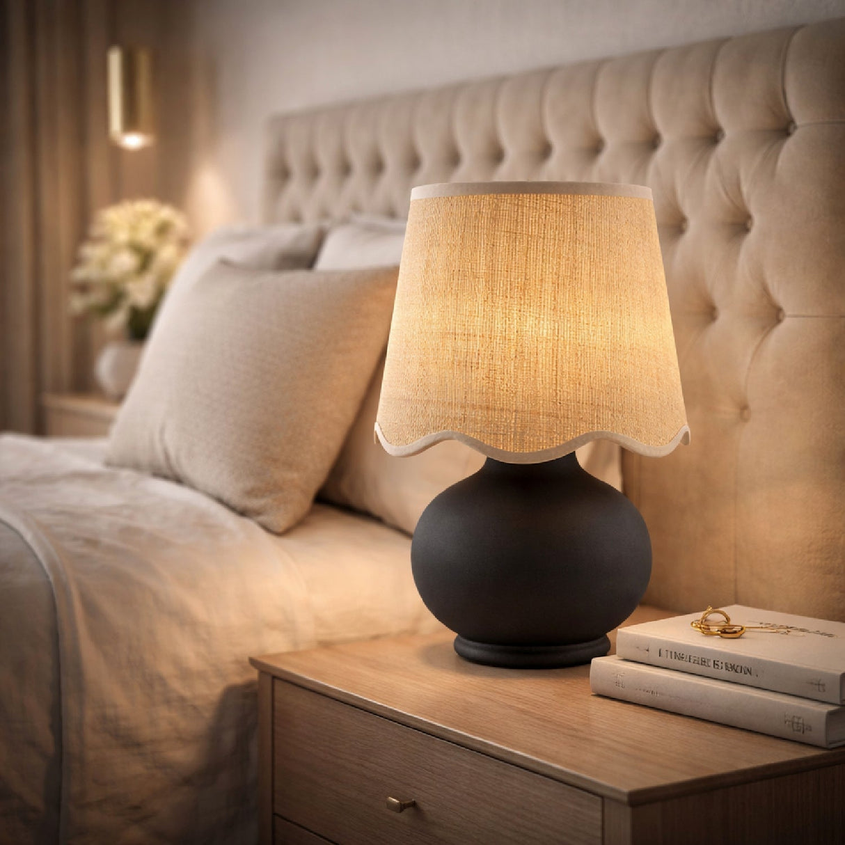Modern European furniture - Beige Raffia Accent Table Lamp - www.oroa.com