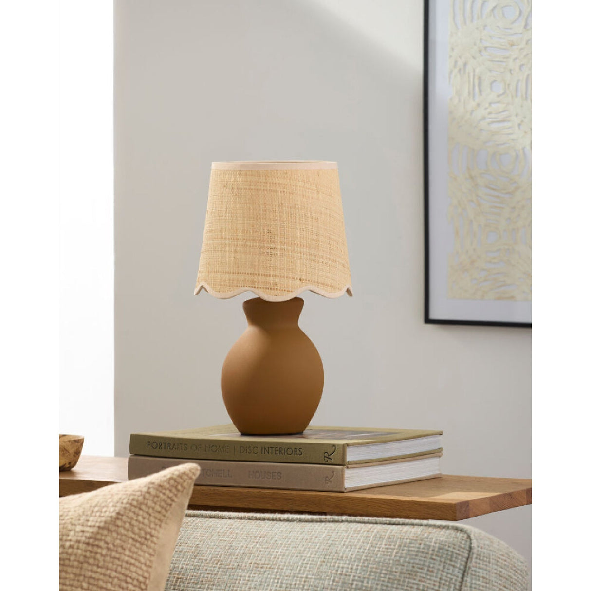 Modern European furniture - Scalloped Edge Accent Table Lamp - www.oroa.com