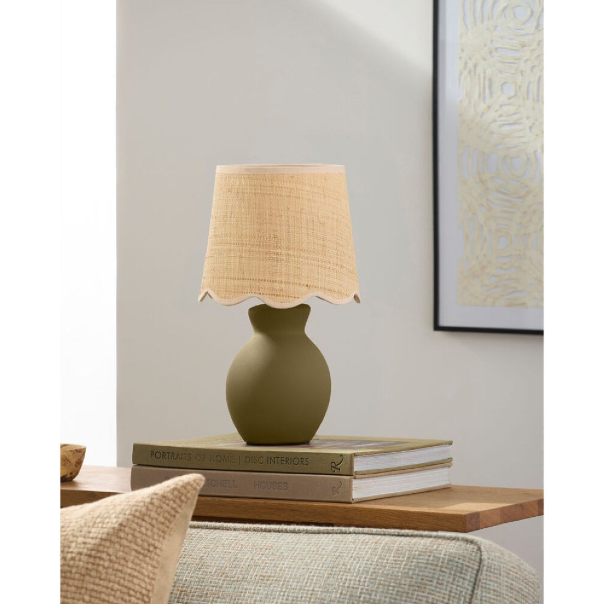 Modern European furniture - Scalloped Edge Accent Table Lamp - www.oroa.com