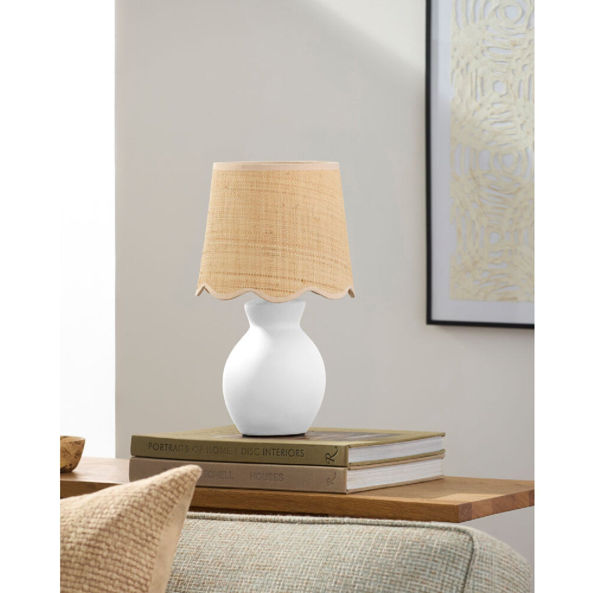 Modern European furniture - Scalloped Edge Accent Table Lamp - www.oroa.com
