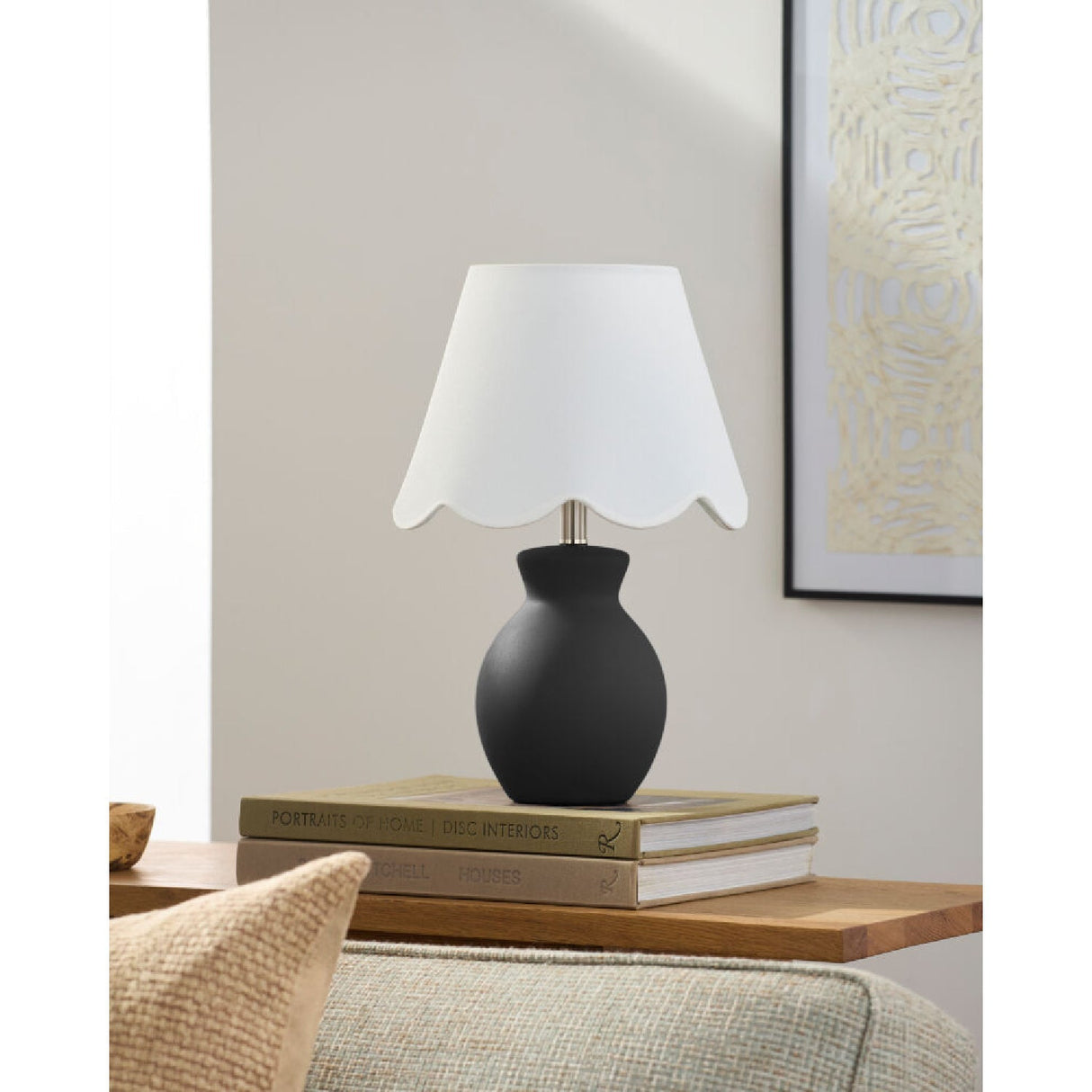 Modern European furniture - Scalloped Edge Accent Table Lamp - www.oroa.com