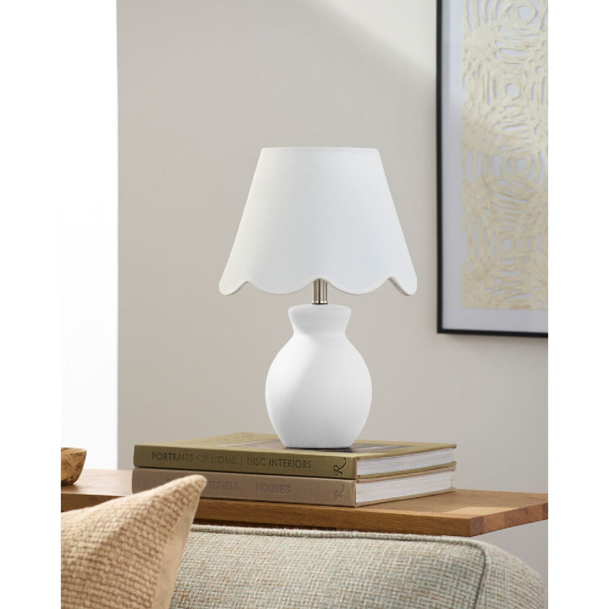 Modern European furniture - Scalloped Edge Accent Table Lamp - www.oroa.com