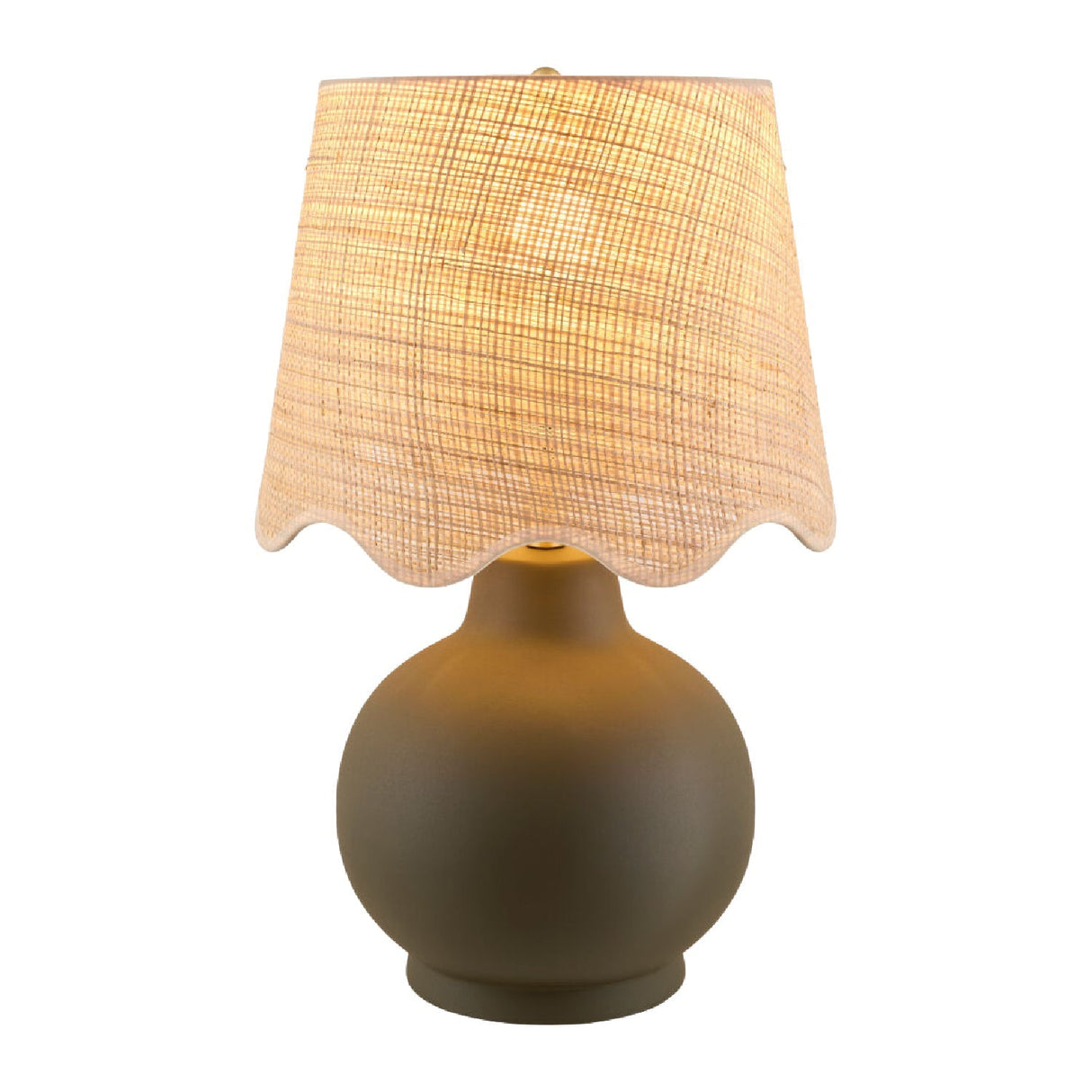 Modern European furniture - Wavy Linen Ceramic Table Lamp - www.oroa.com