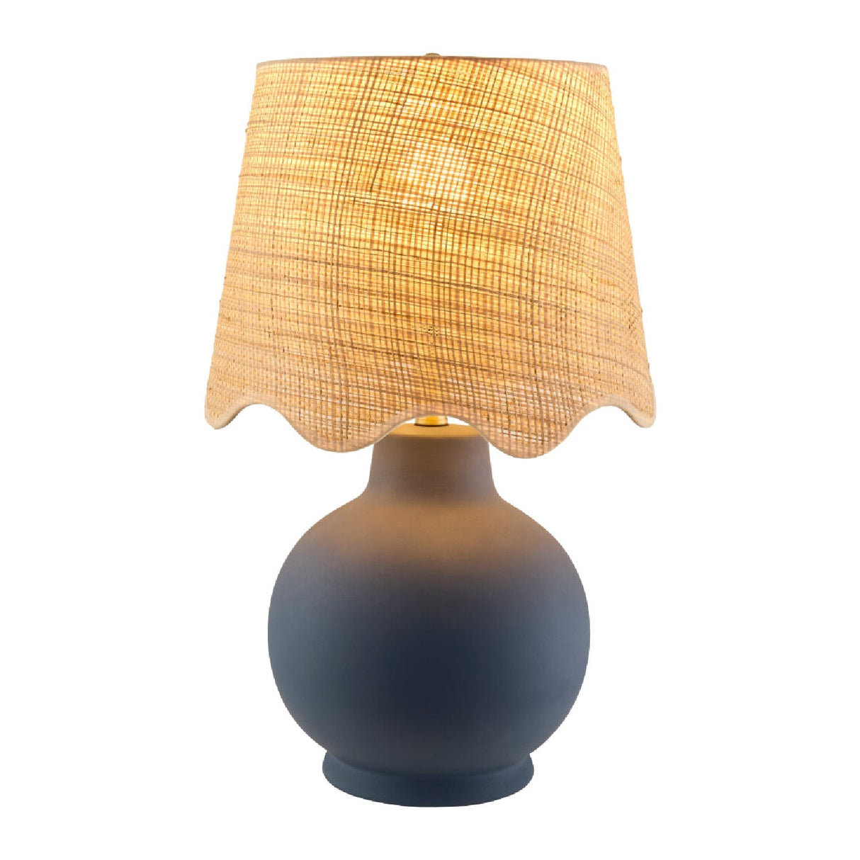 Modern European furniture - Wavy Linen Ceramic Table Lamp - www.oroa.com