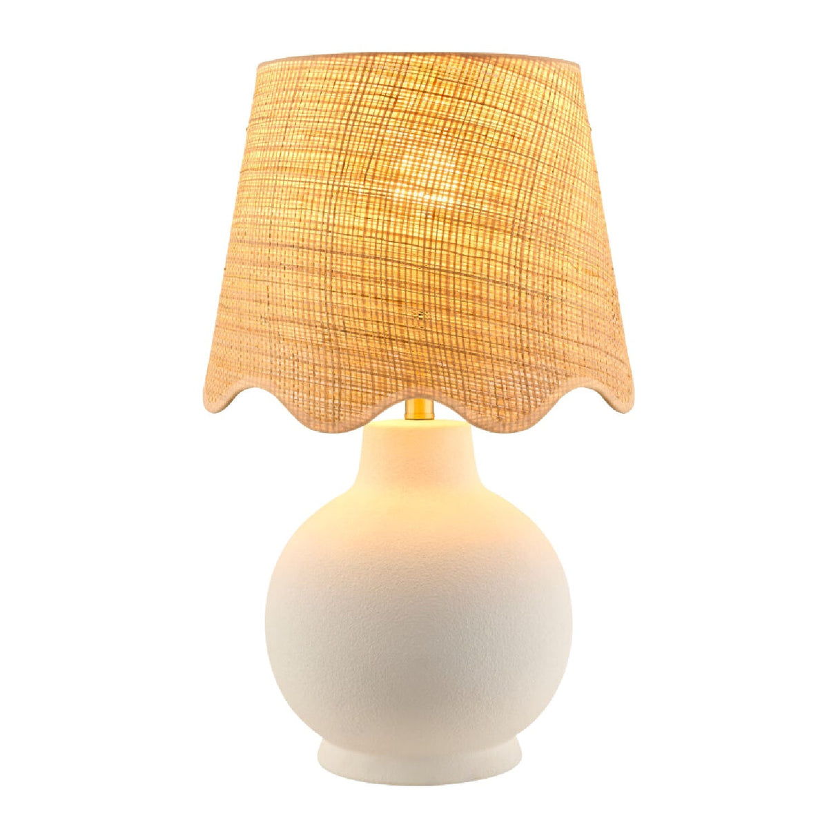 Modern European furniture - Wavy Linen Ceramic Table Lamp - www.oroa.com
