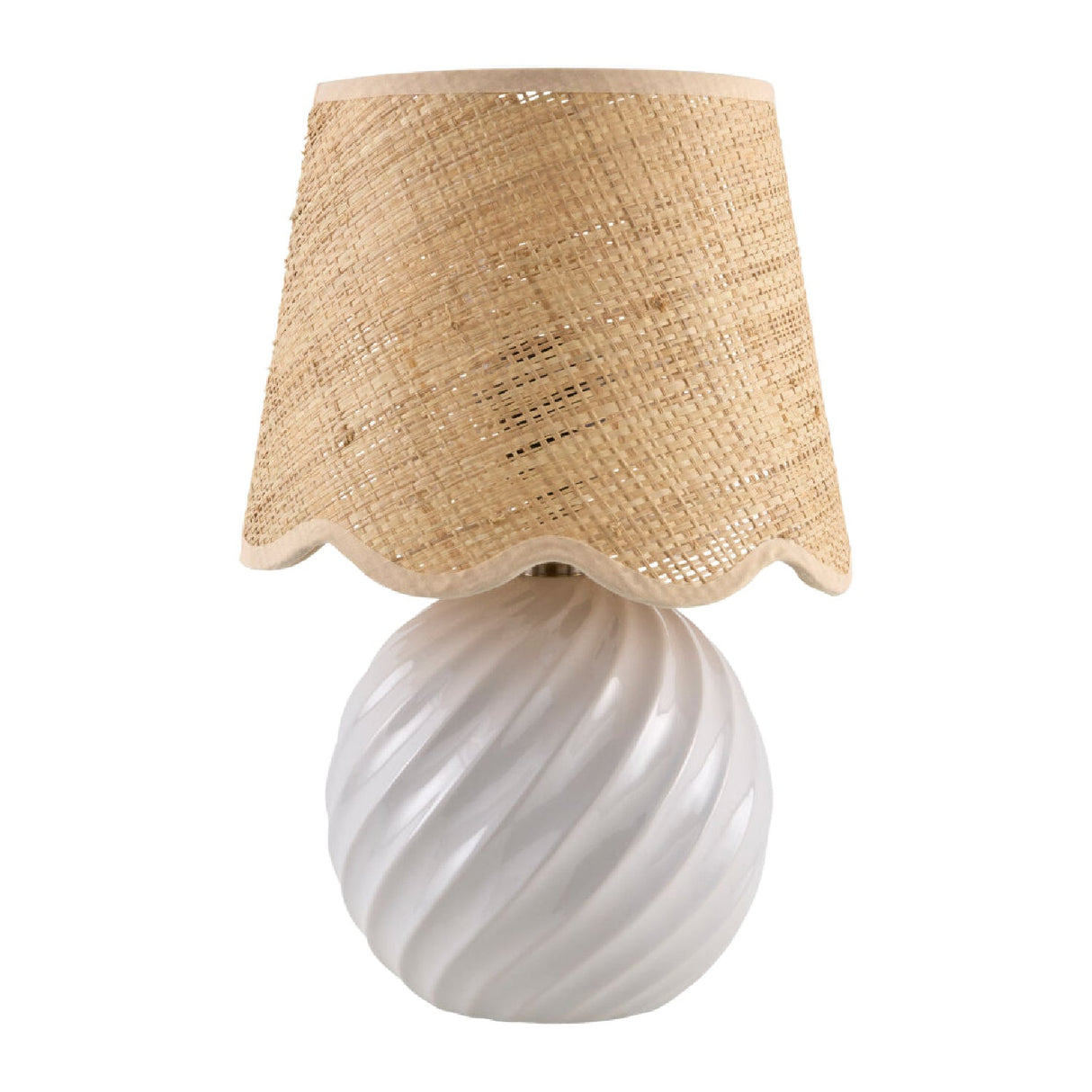 Modern European furniture - Round Glazed Ceramic Table Lamp - www.oroa.com