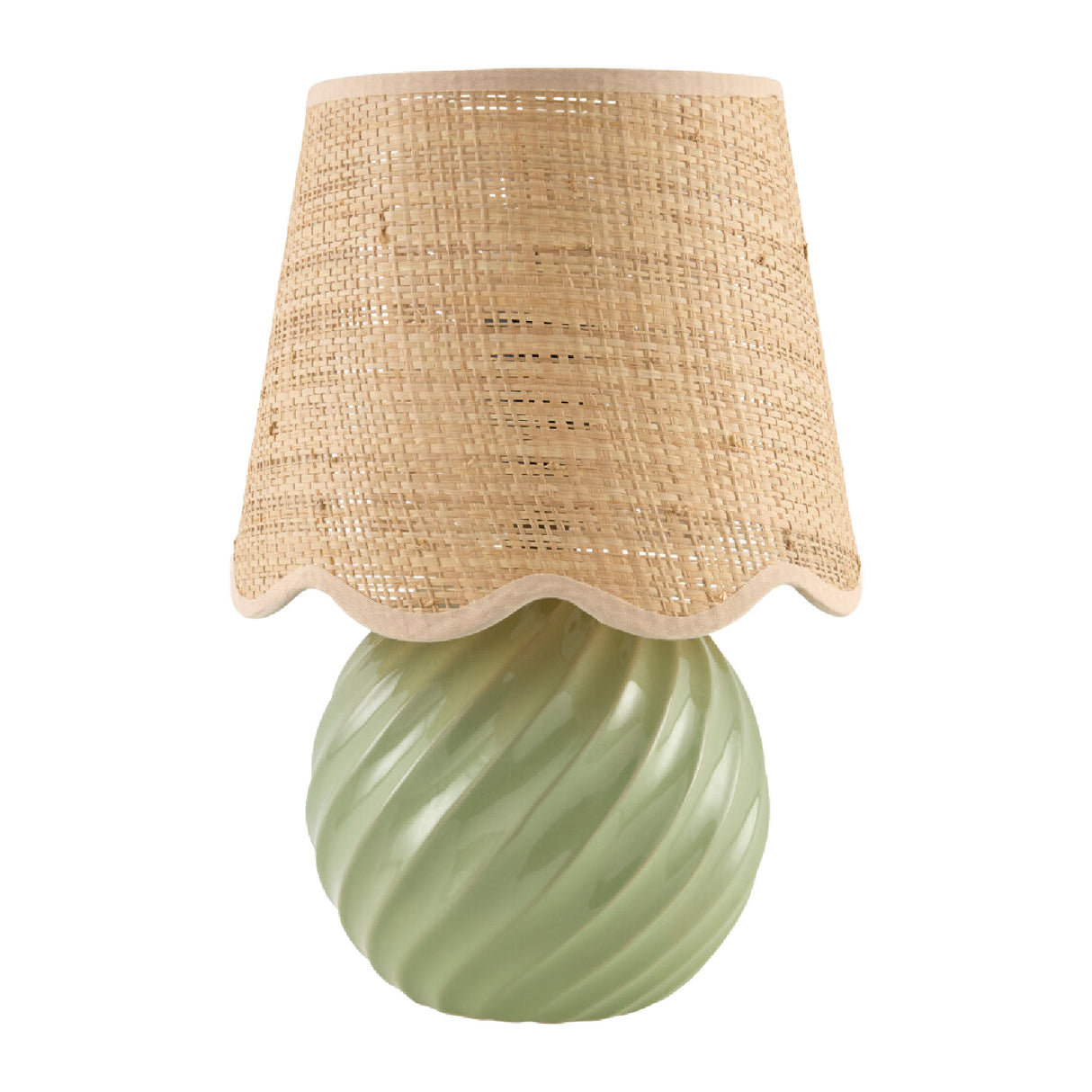 Modern European furniture - Round Glazed Ceramic Table Lamp - www.oroa.com