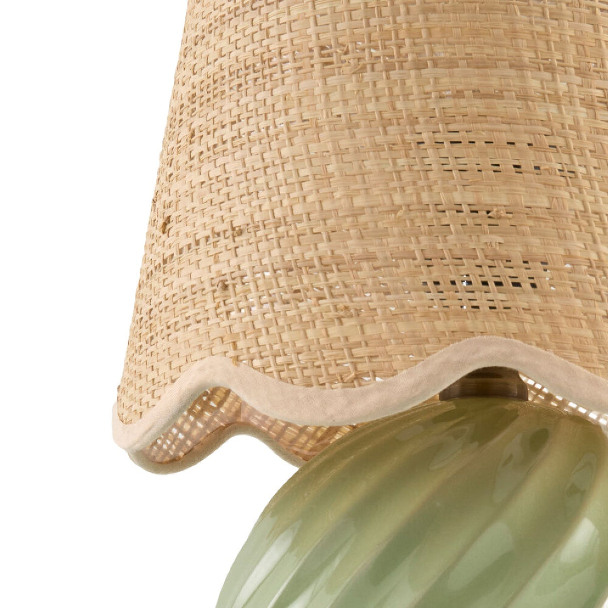 Modern European furniture - Round Glazed Ceramic Table Lamp - www.oroa.com