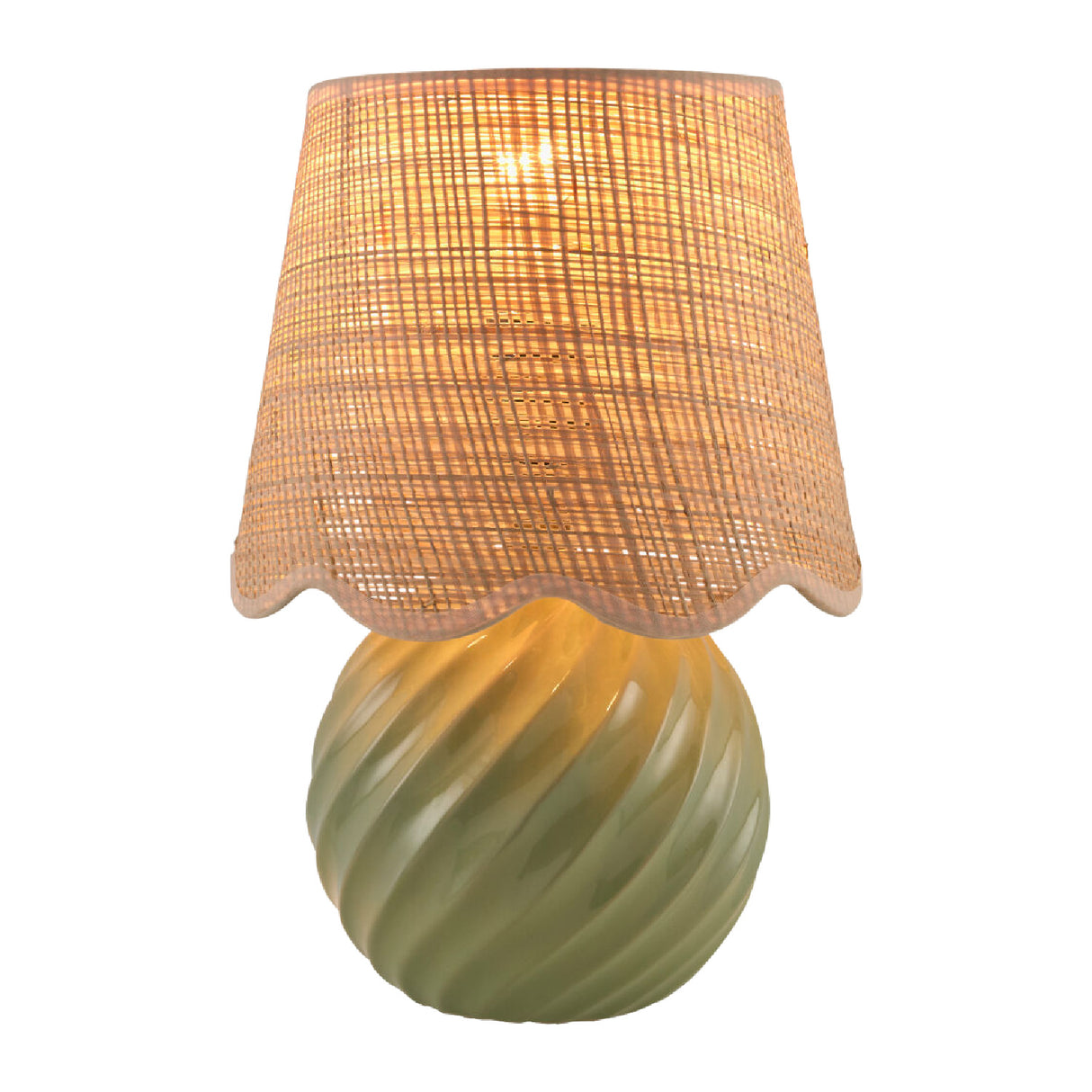 Round Glazed Ceramic Table Lamp | Oroa.com