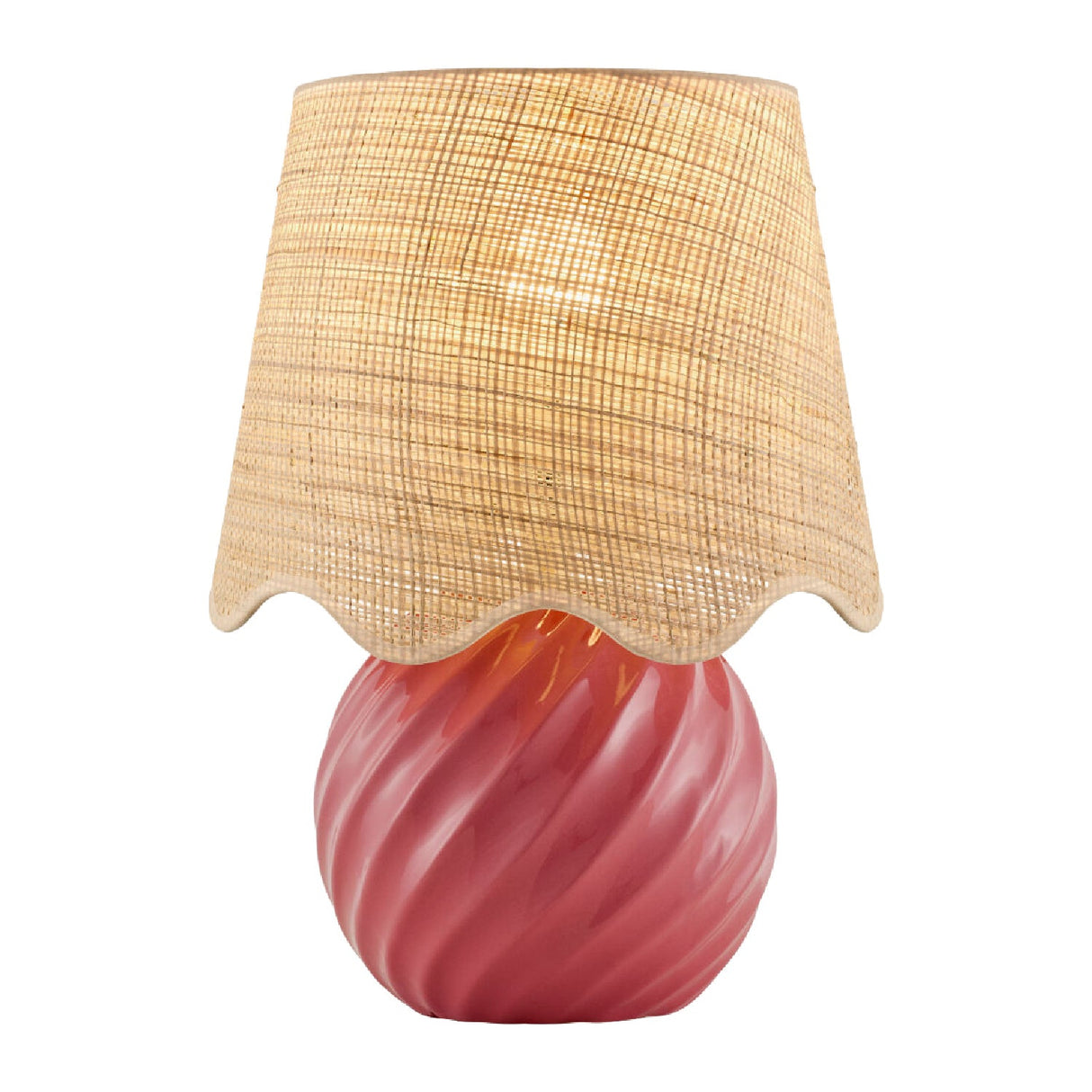 Modern European furniture - Round Glazed Ceramic Table Lamp - www.oroa.com