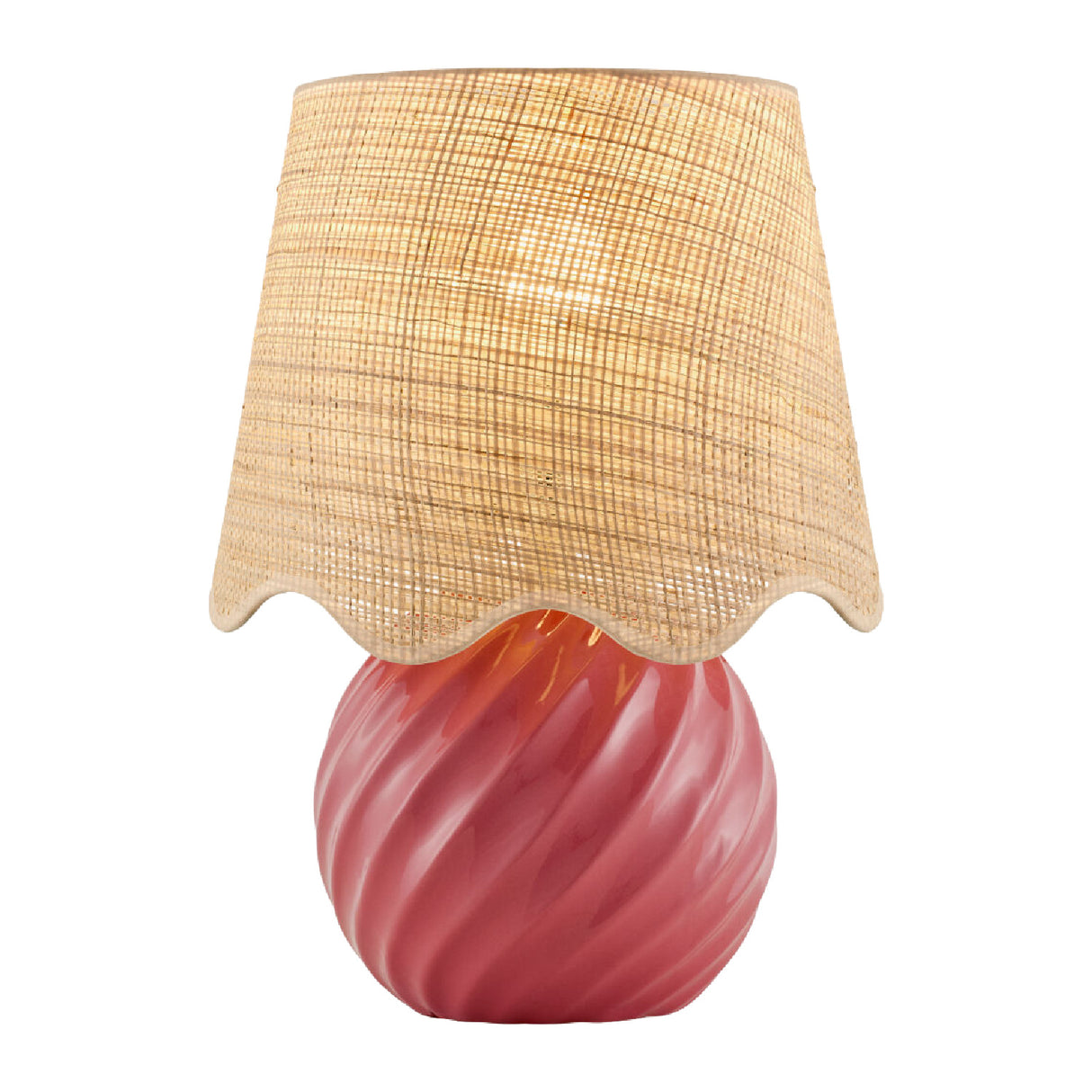 Modern European furniture - Round Glazed Ceramic Table Lamp - www.oroa.com