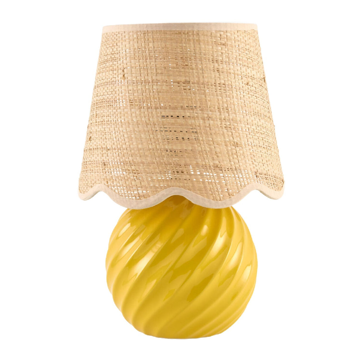 Modern European furniture - Round Glazed Ceramic Table Lamp - www.oroa.com