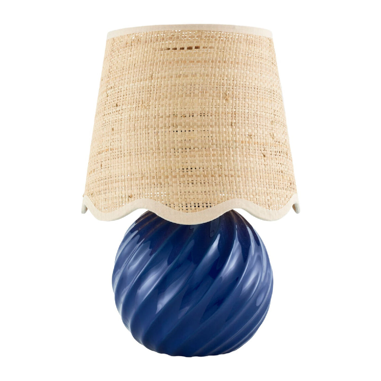 Modern European furniture - Round Glazed Ceramic Table Lamp - www.oroa.com