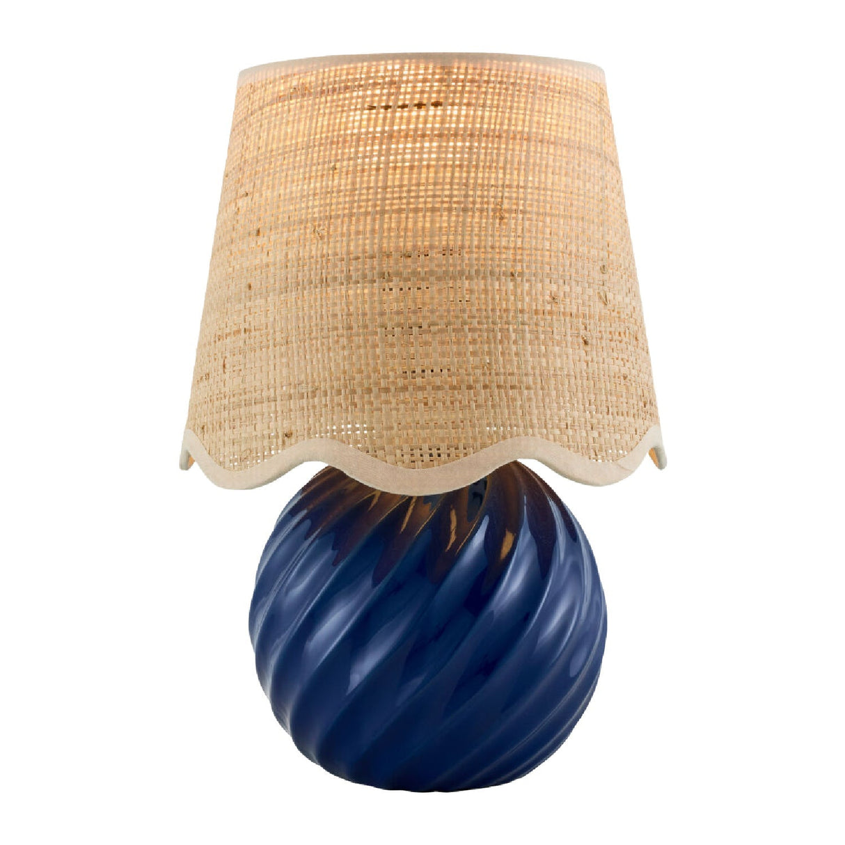Modern European furniture - Round Glazed Ceramic Table Lamp - www.oroa.com