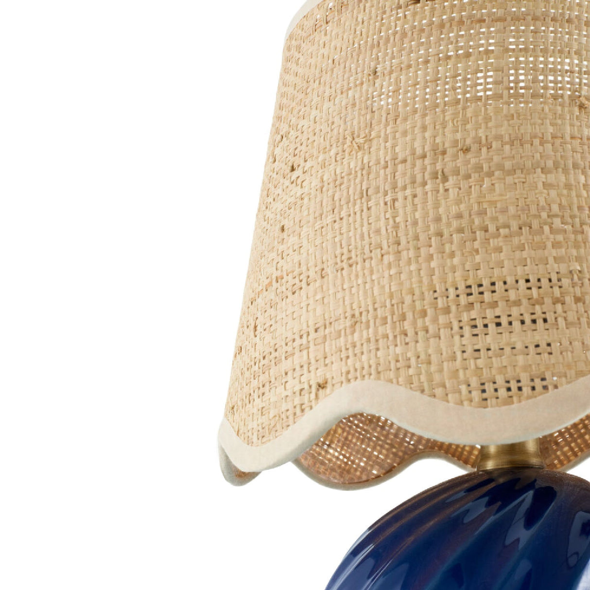 Modern European furniture - Round Glazed Ceramic Table Lamp - www.oroa.com