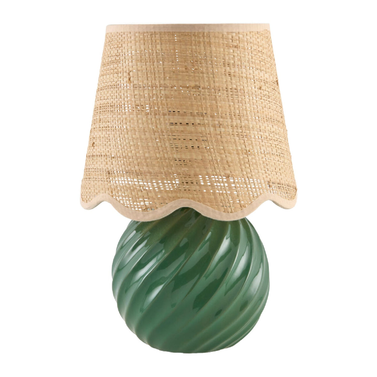 Modern European furniture - Round Glazed Ceramic Table Lamp - www.oroa.com