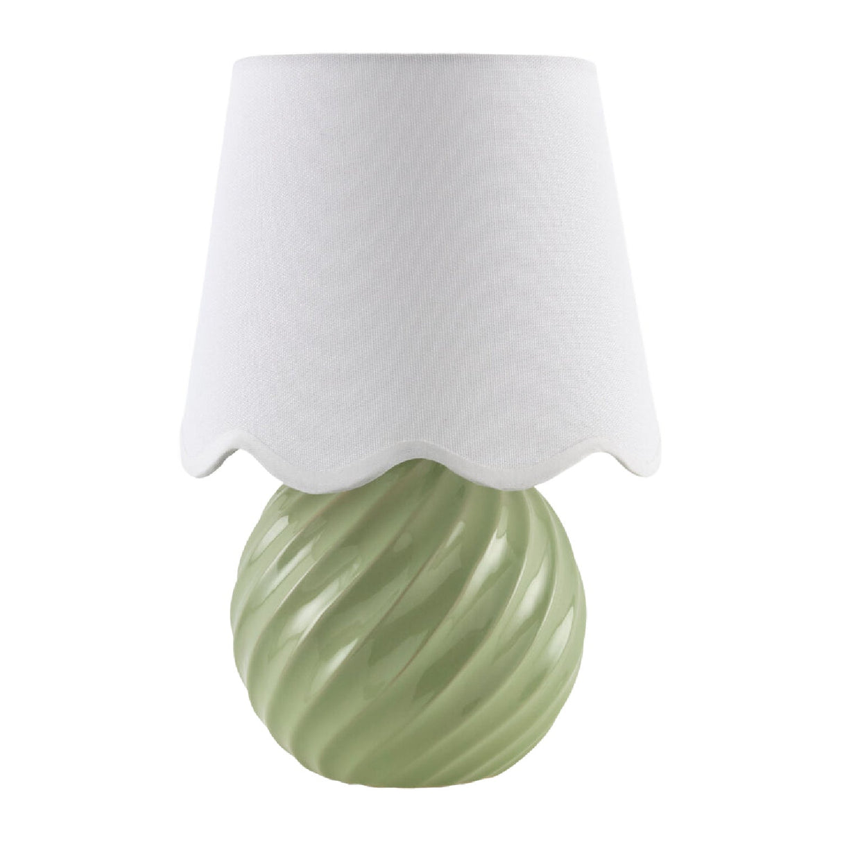 Modern European furniture - Round Glazed Ceramic Table Lamp - www.oroa.com