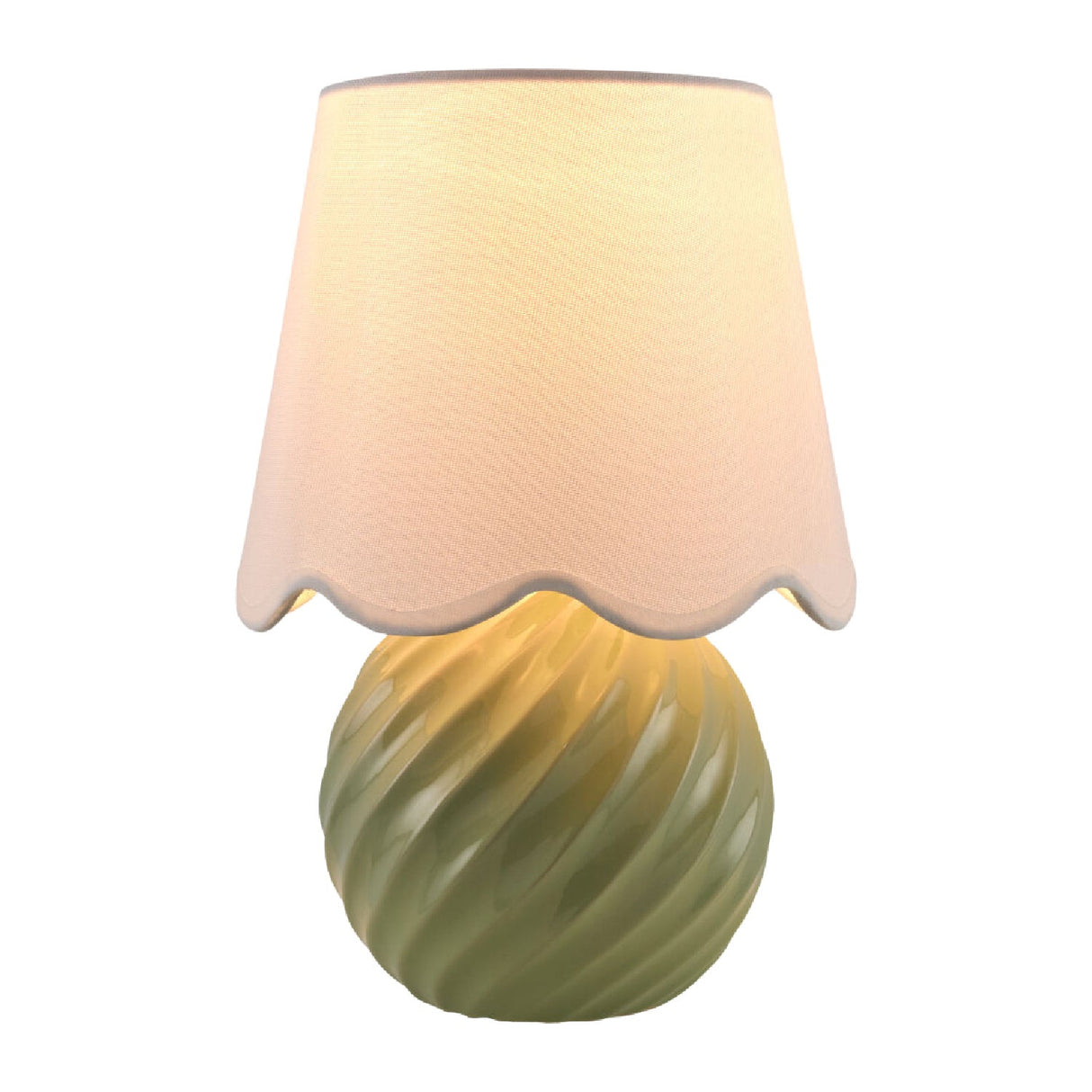Modern European furniture - Round Glazed Ceramic Table Lamp - www.oroa.com