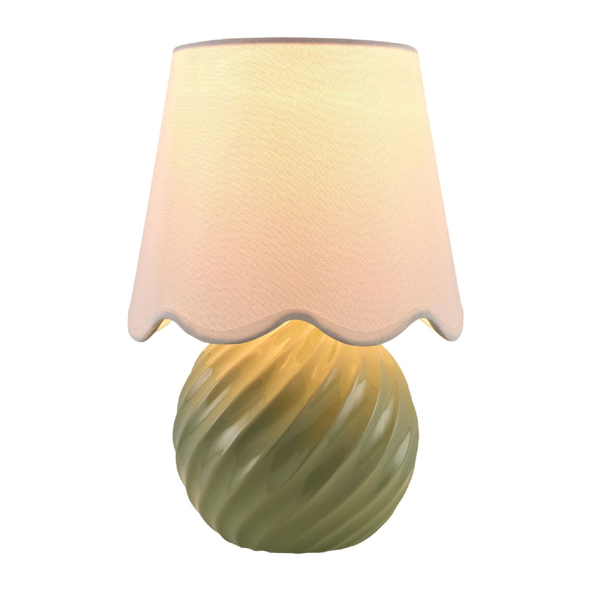 Modern European furniture - Round Glazed Ceramic Table Lamp - www.oroa.com
