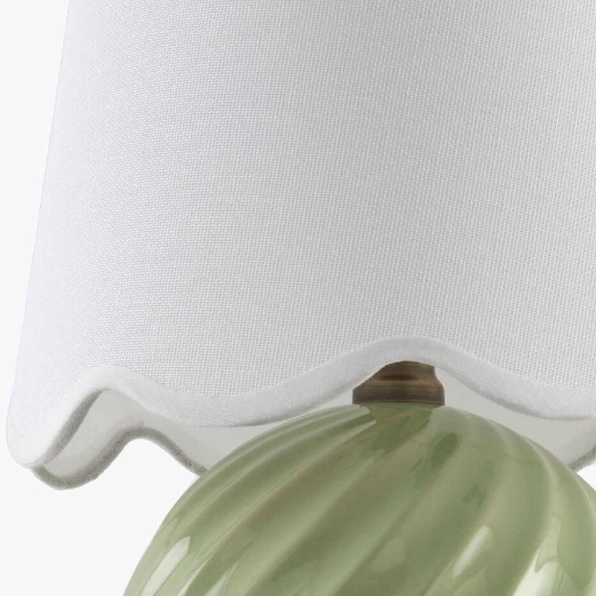 Modern European furniture - Round Glazed Ceramic Table Lamp - www.oroa.com