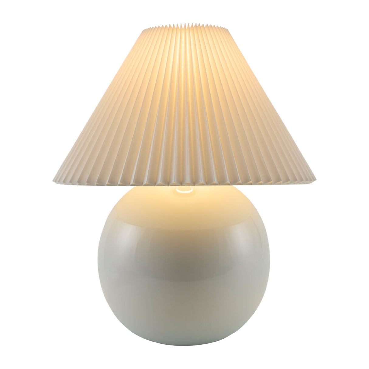 Modern European furniture - Pleated White Fabric Table Lamp - www.oroa.com