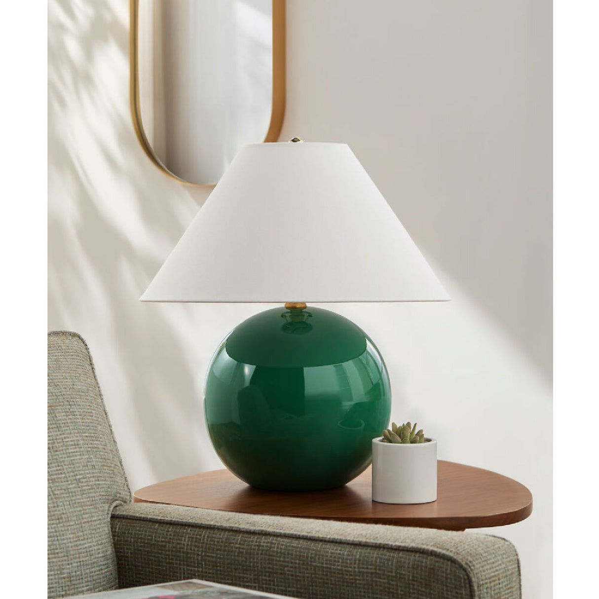 Modern European furniture - White Empire Fabric Table Lamp - www.oroa.com