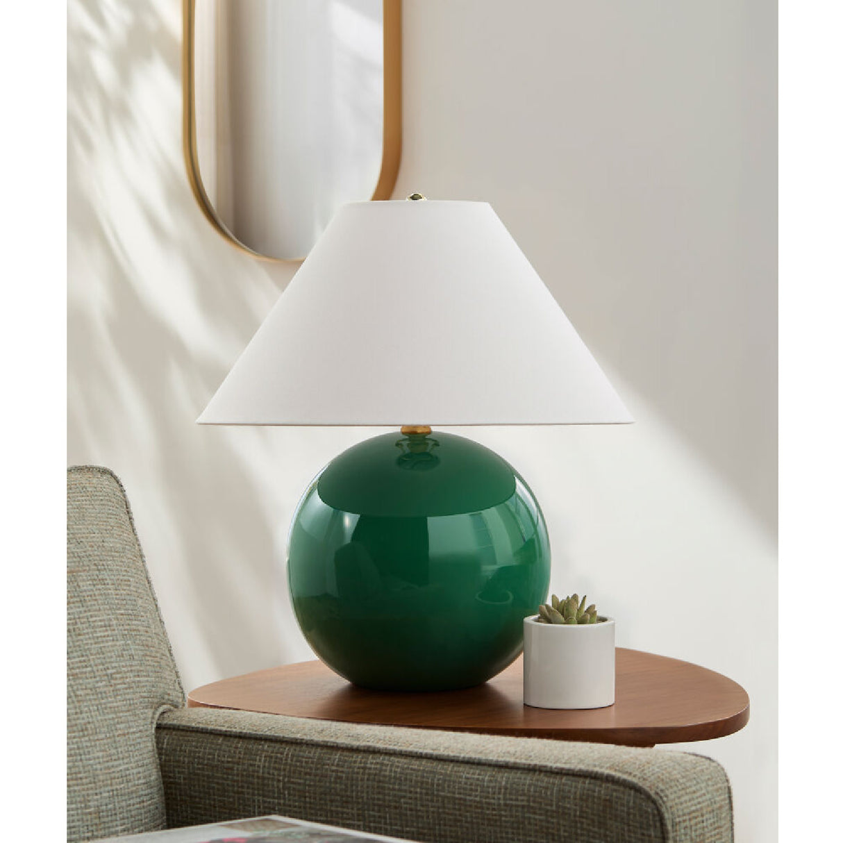 Modern European furniture - White Empire Fabric Table Lamp - www.oroa.com