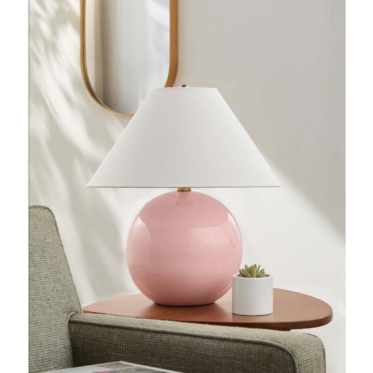 Modern European furniture - White Empire Fabric Table Lamp - www.oroa.com