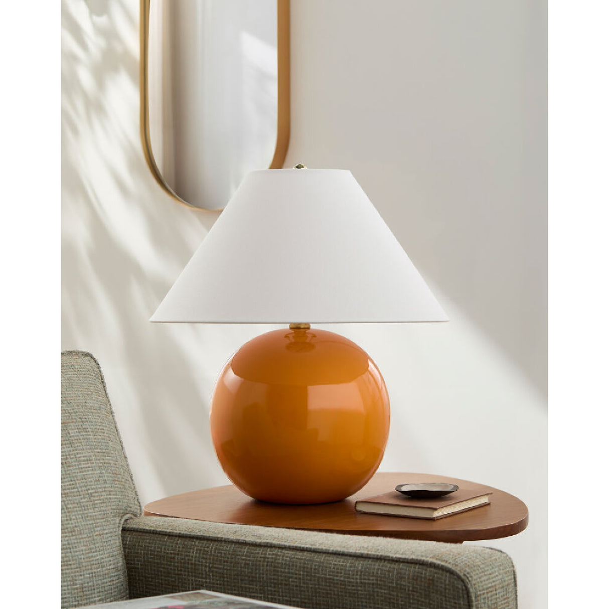 Modern European furniture - White Empire Fabric Table Lamp - www.oroa.com