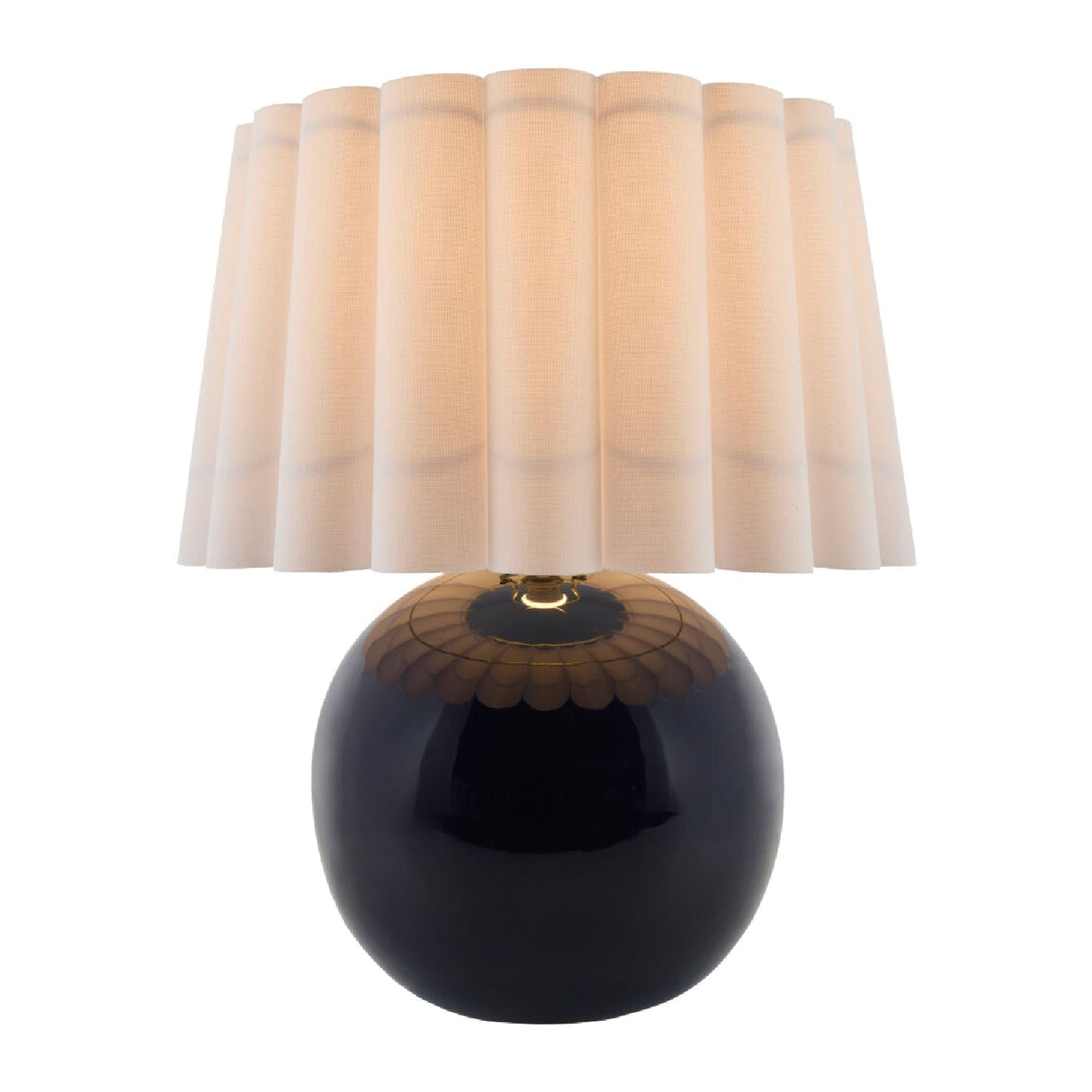Modern European furniture - Scalloped White Fabric Table Lamp - www.oroa.com