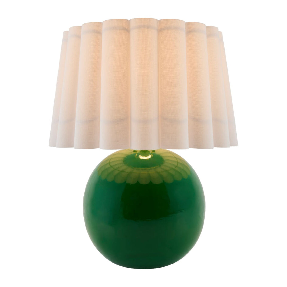 Modern European furniture - Scalloped White Fabric Table Lamp - www.oroa.com