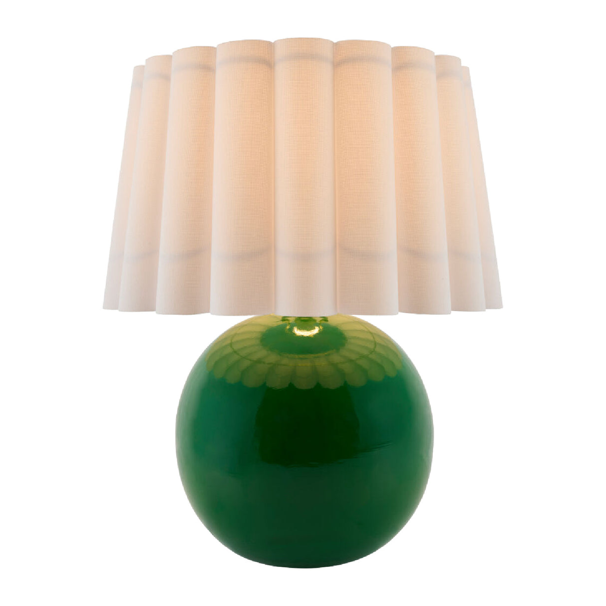 Scalloped White Fabric Table Lamp | Oroa.com