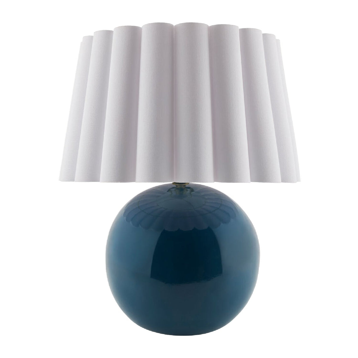 Modern European furniture - Scalloped White Fabric Table Lamp - www.oroa.com