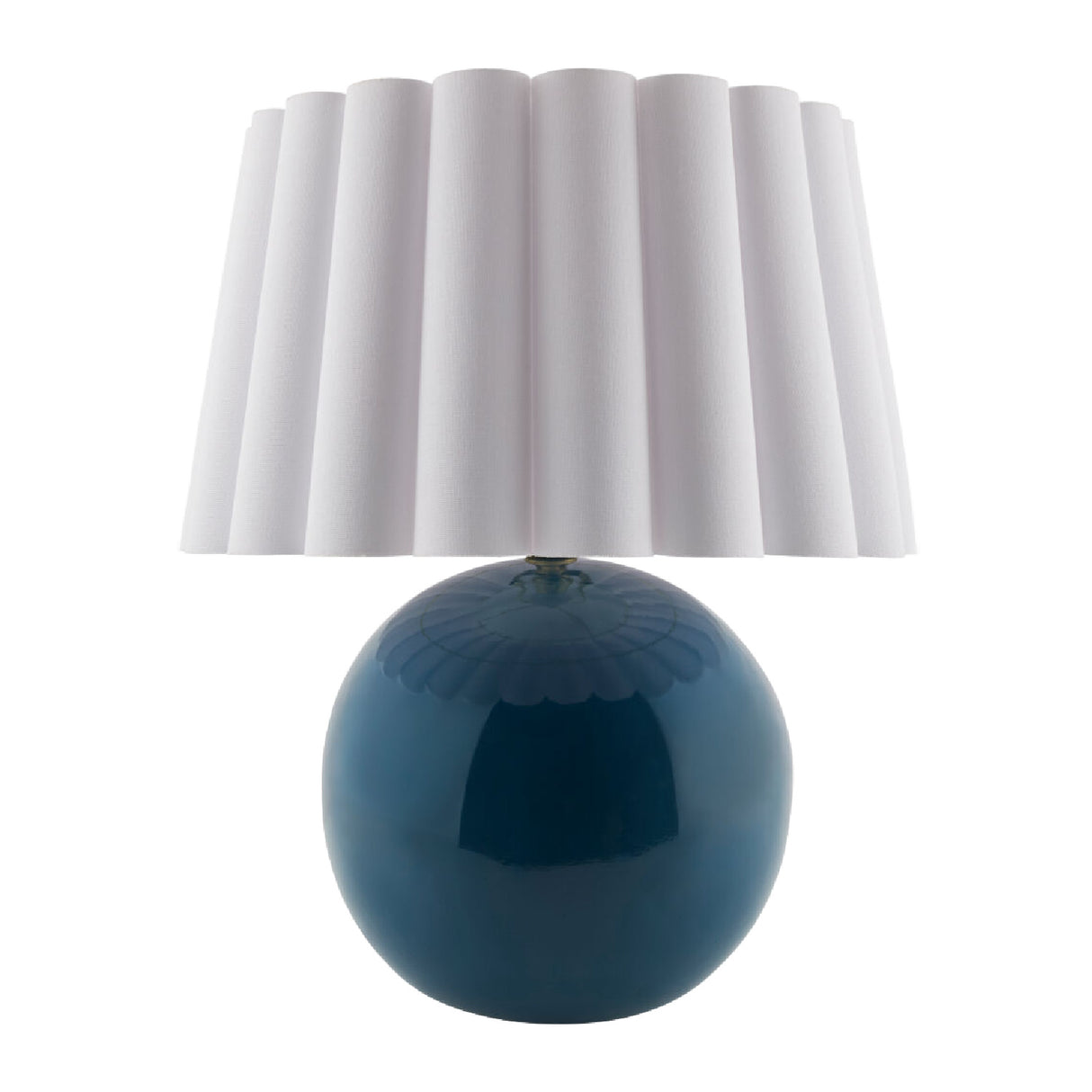 Scalloped White Fabric Table Lamp | Oroa.com