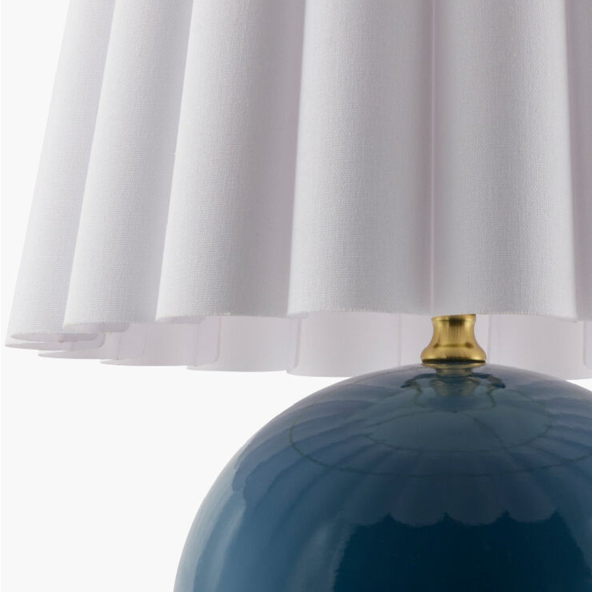 Modern European furniture - Scalloped White Fabric Table Lamp - www.oroa.com